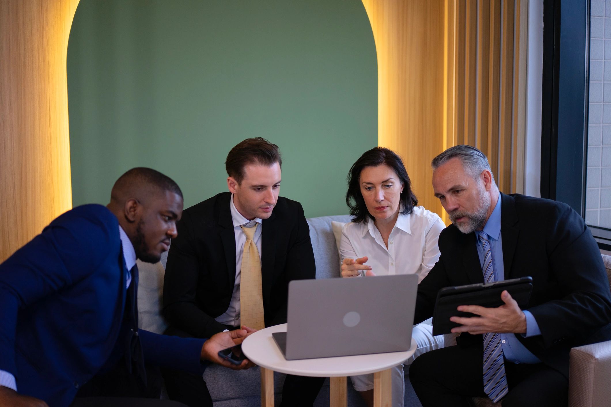 Business team discussing digital and startup trends
